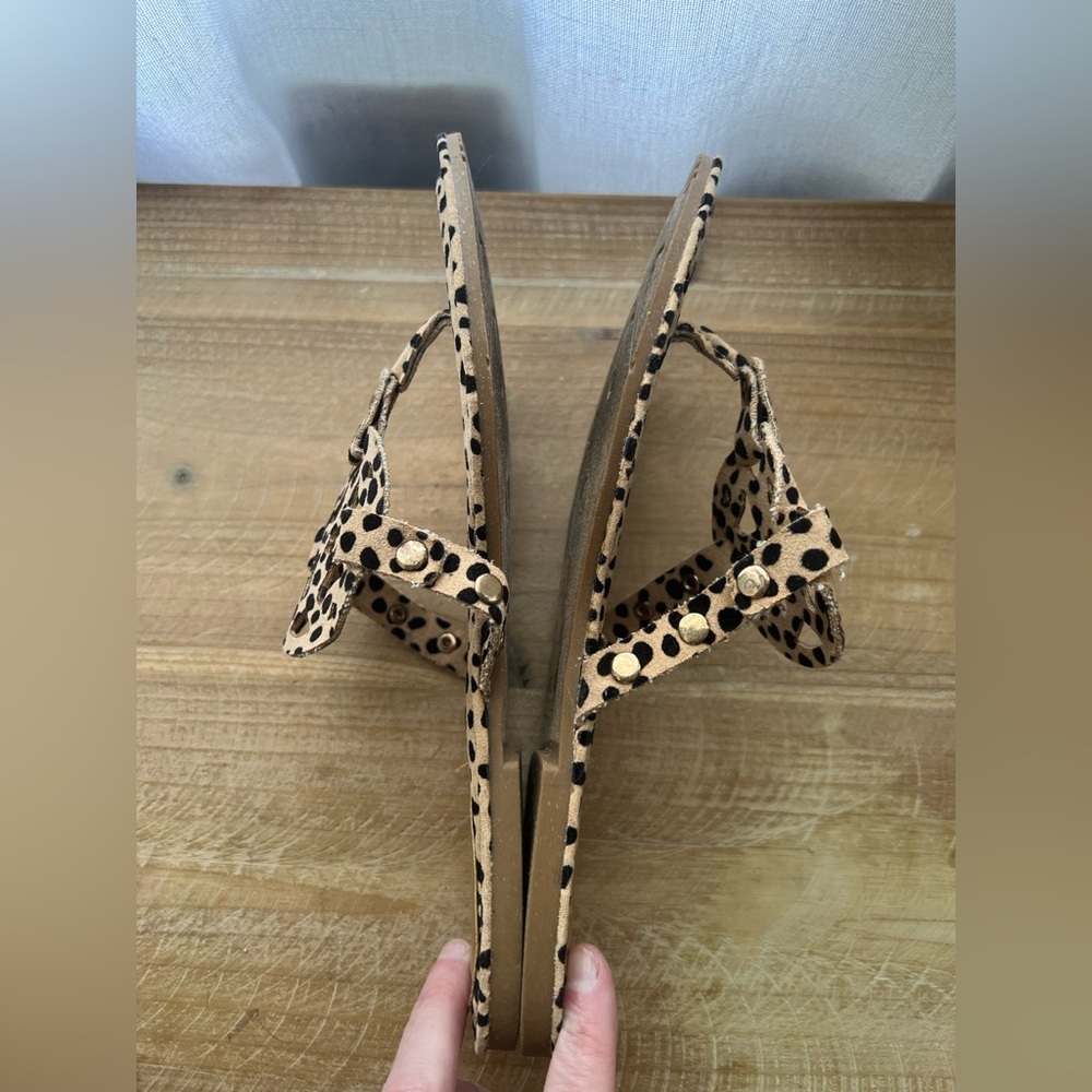 Pierre Dumas Cheetah Print Thong Slip on Sandal Size 6.5 - Picture 7 of 8